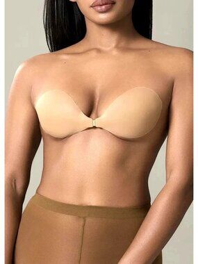 NOOD Bra B Cup Tan Push Up Luxe Adhesive Backless Strapless No.3 Seamless NEW
